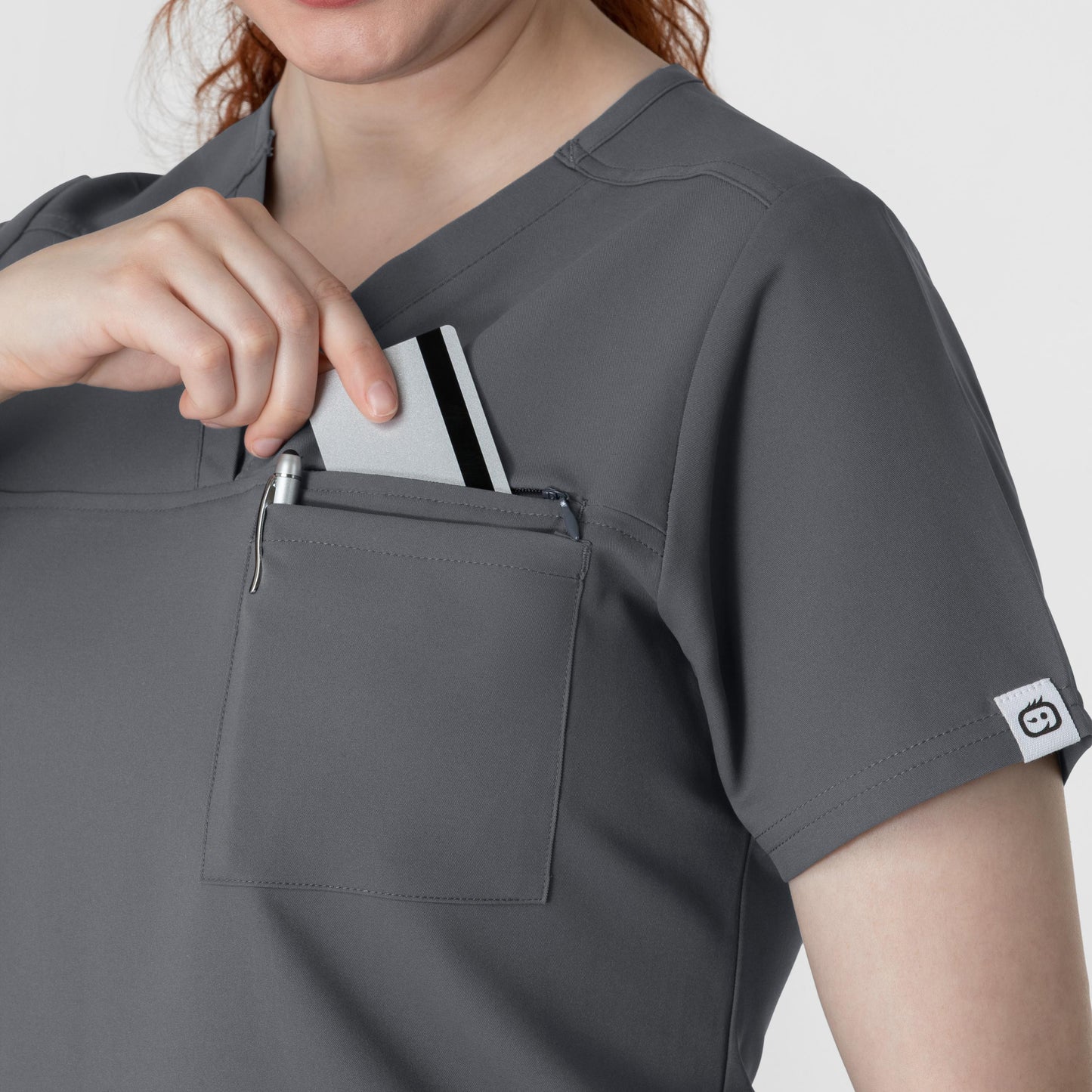 THRIVE Women's V-Neck Tuck-In Top by WonderWink