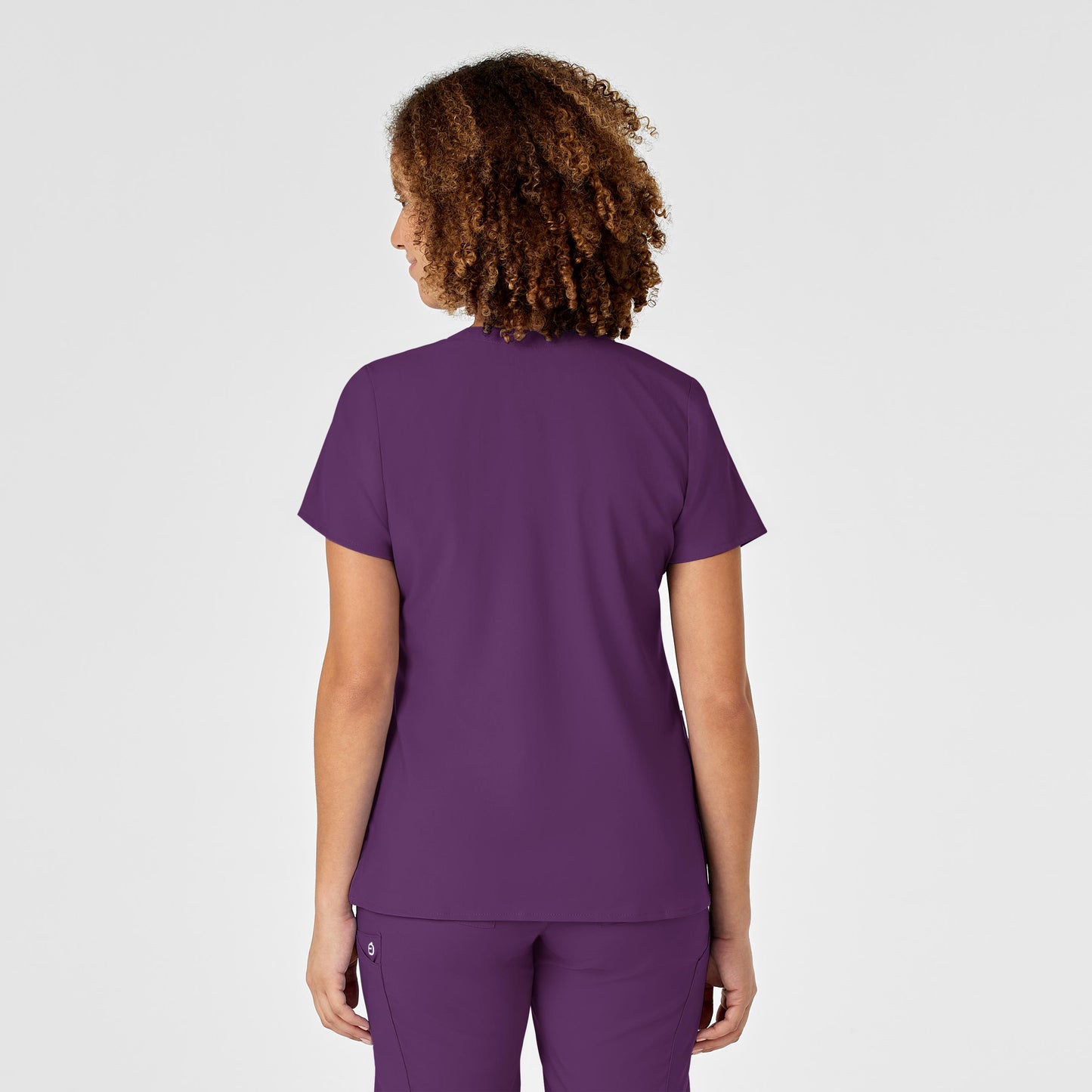 W123 Women's Mock Wrap Scrub Top by WonderWink