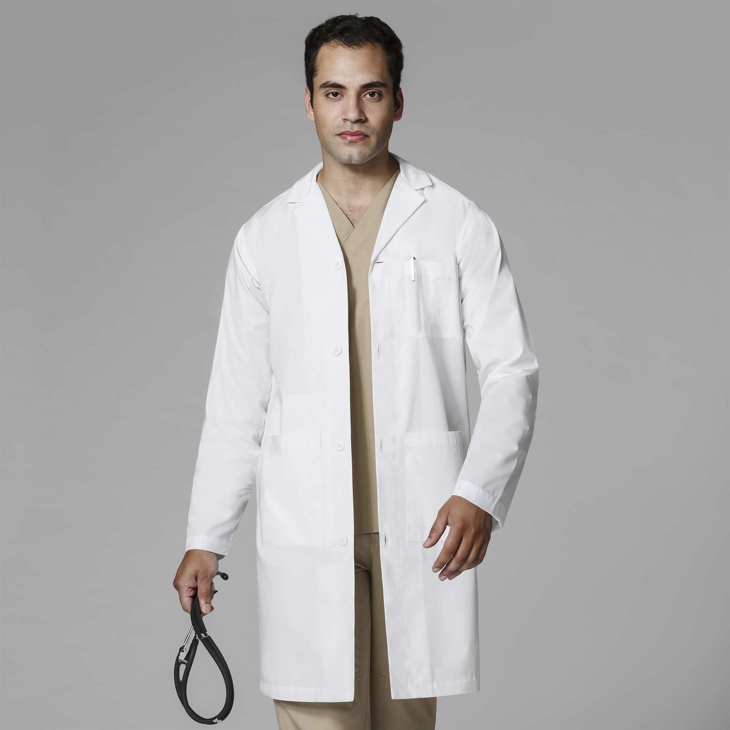 Men's Long Lab Coat by WonderWink