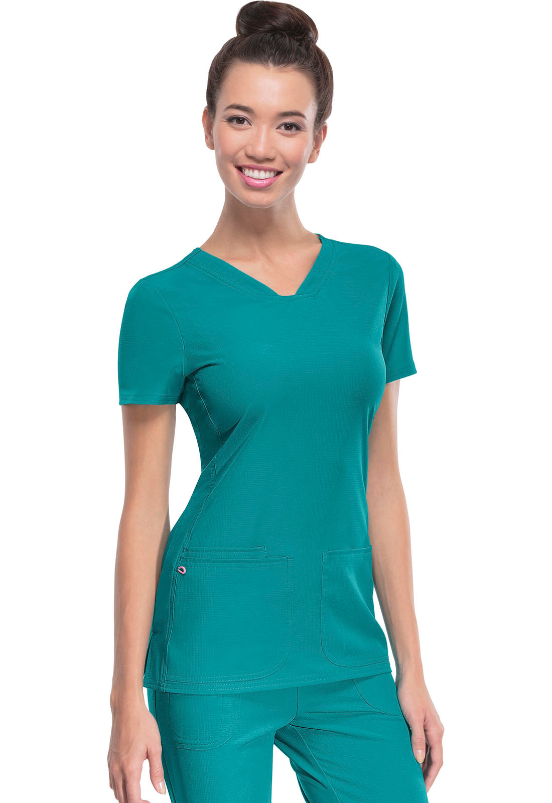 HeartSoul (Break on through)Women's Pitter-Pat V-Neck Solid Scrub Top