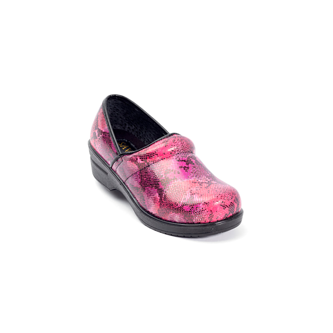 Savvy Brandy Nursing Shoe in Pink Serpent
