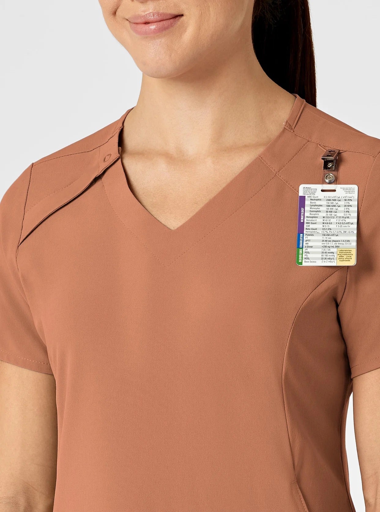 RENEW Women's Zip Accent Scrub Top by WondderWink