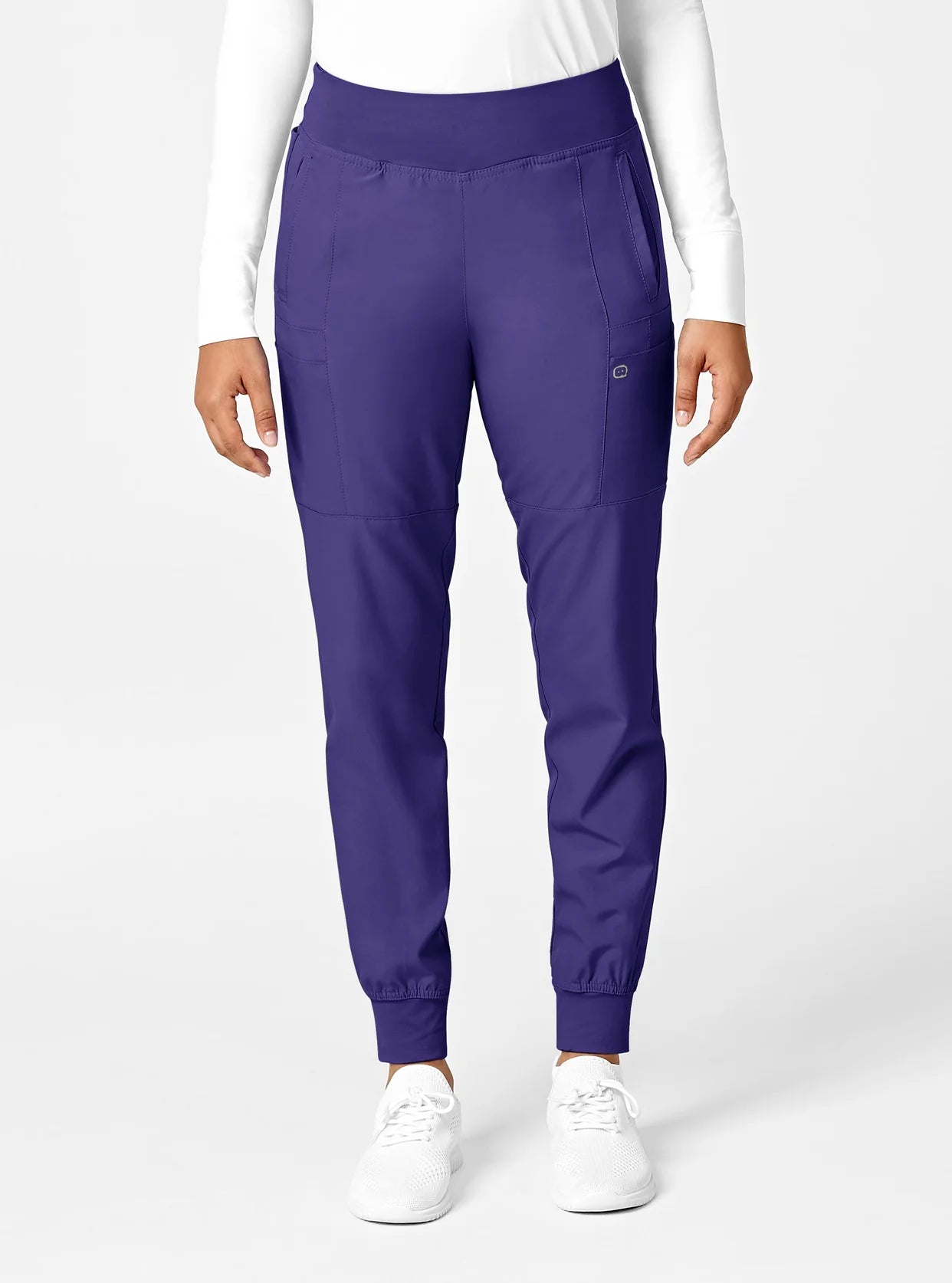 W123 Women's Comfort Waist Cargo Jogger Scrub Pant by WonderWink