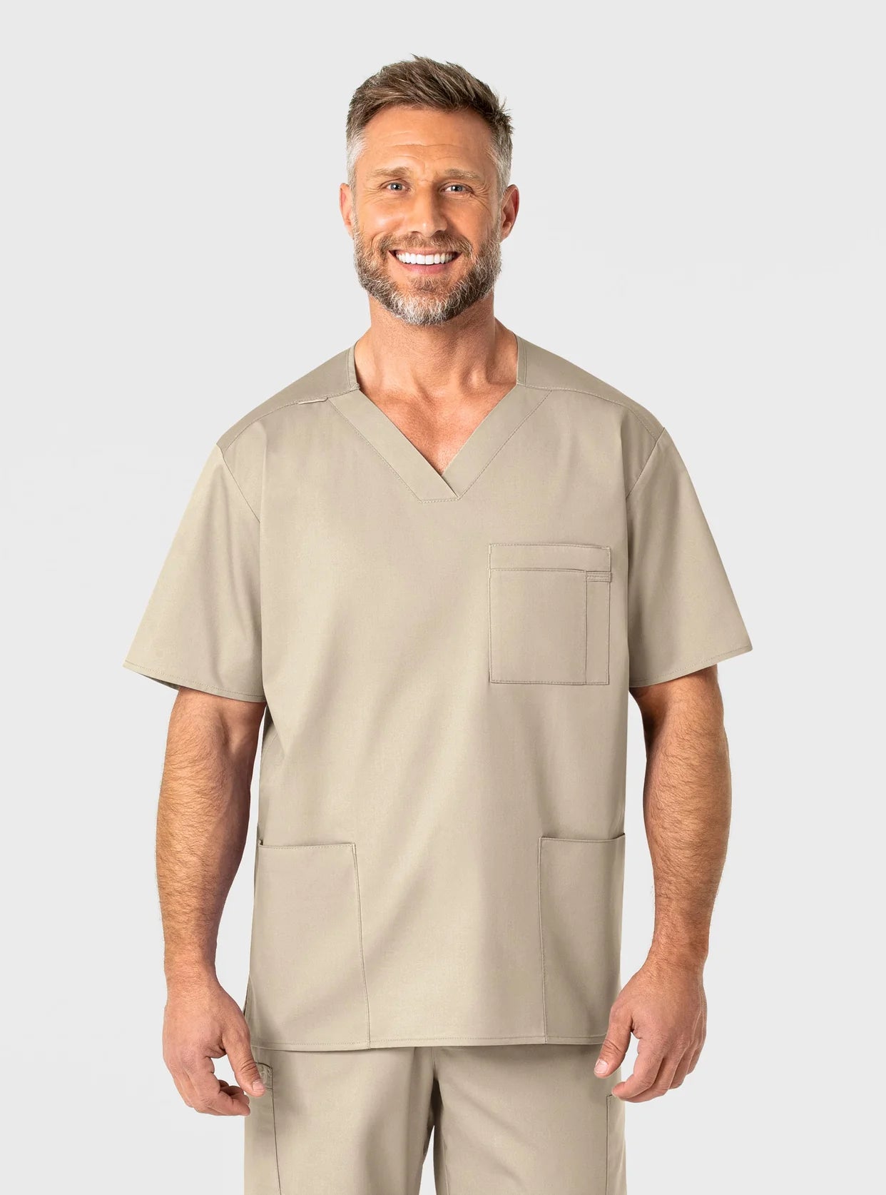 WonderWORK Men's V-Neck Scrub Top