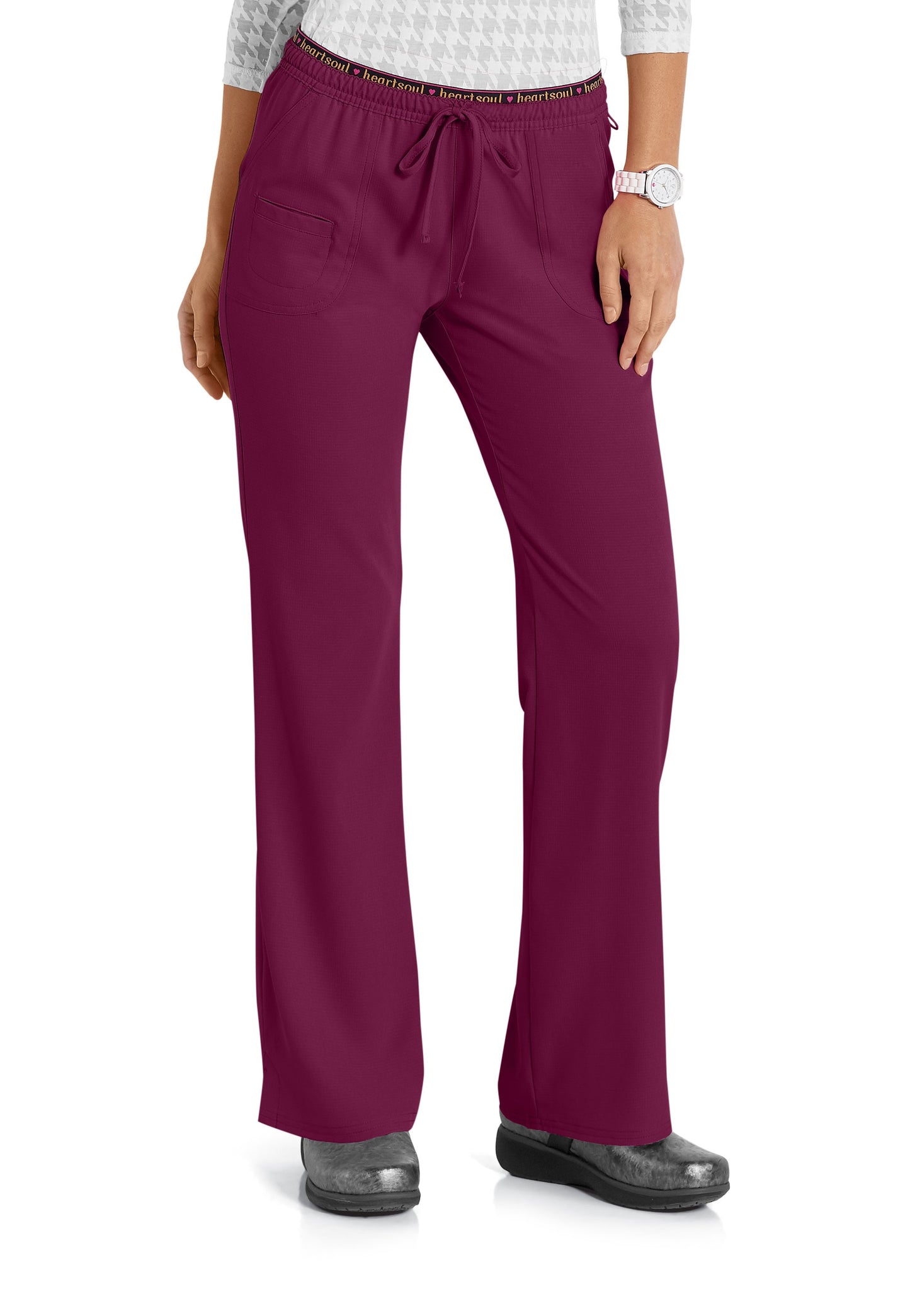HeartSoul Break on through Women's Heart Drawstring Scrub Pant