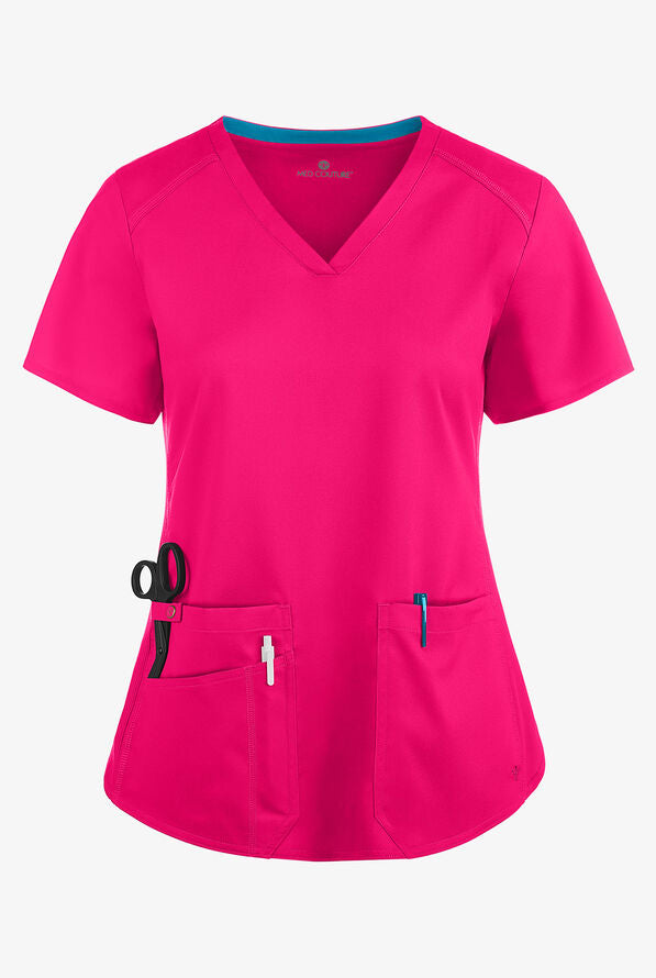 Med Couture Touch V-neck Shirttail Top