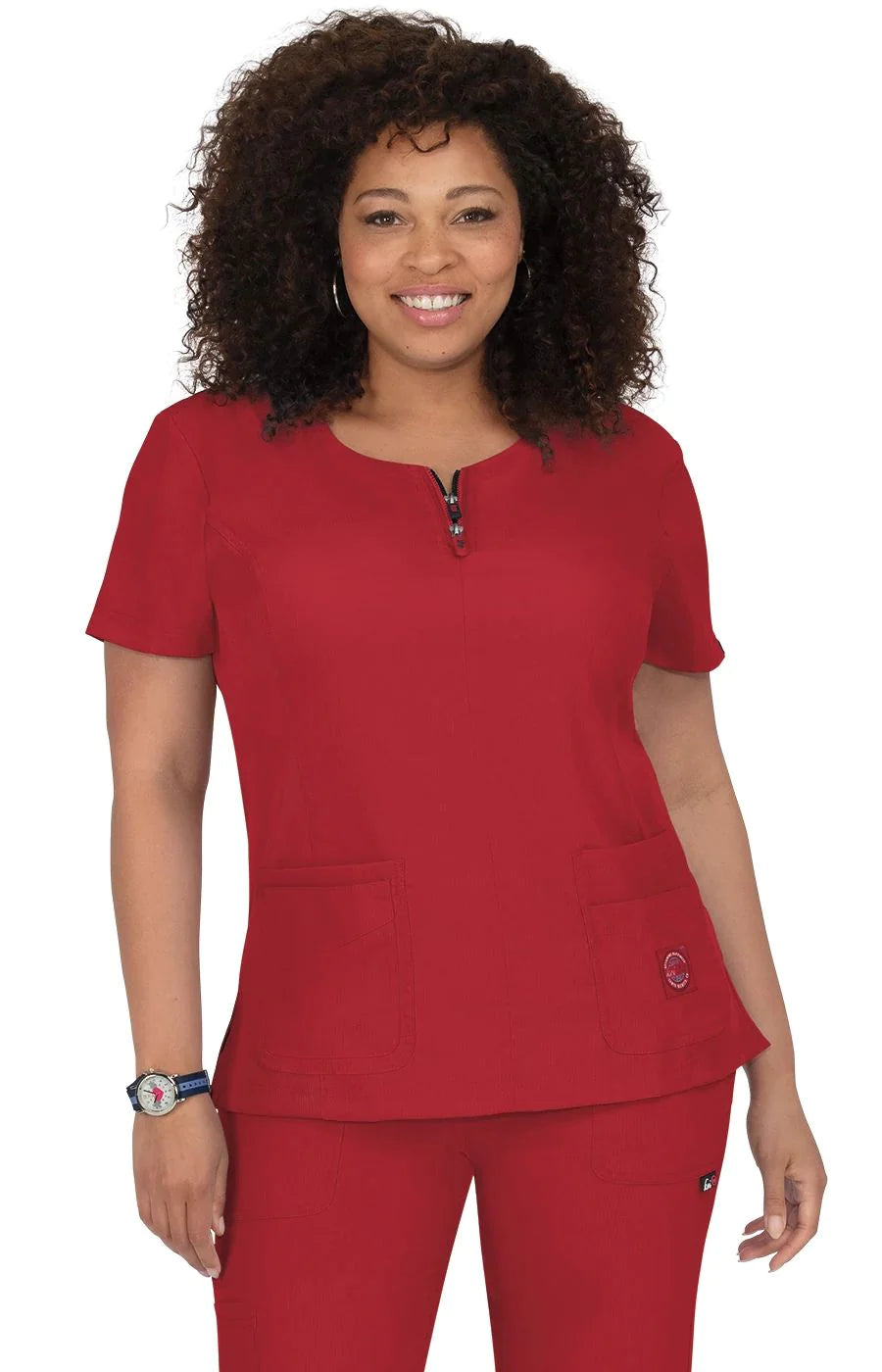 Koi Lite Serenity Women's 4-Pocket Zipper Neck Scrub Top