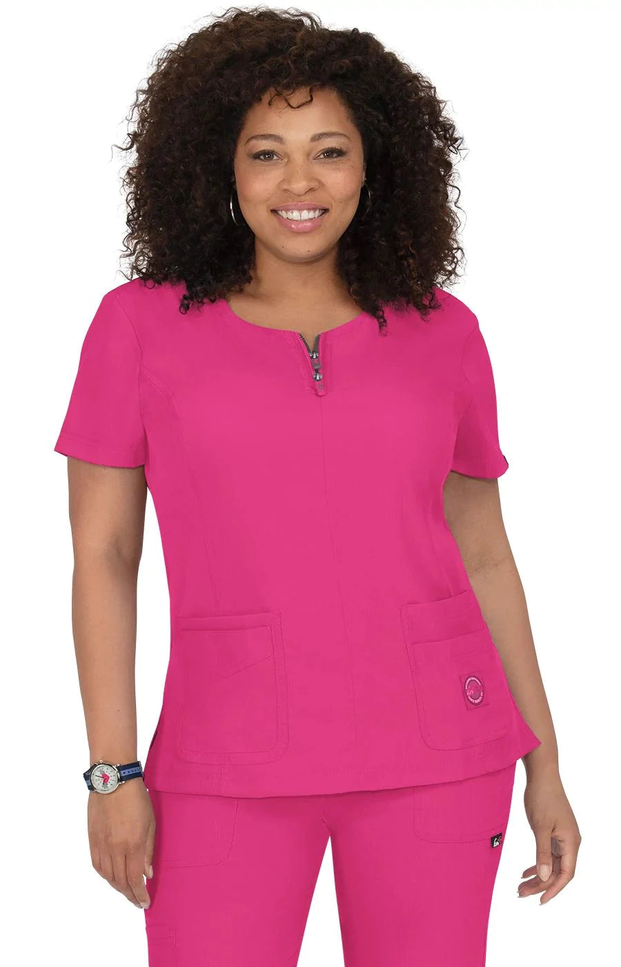 Koi Lite Serenity Women's 4-Pocket Zipper Neck Scrub Top