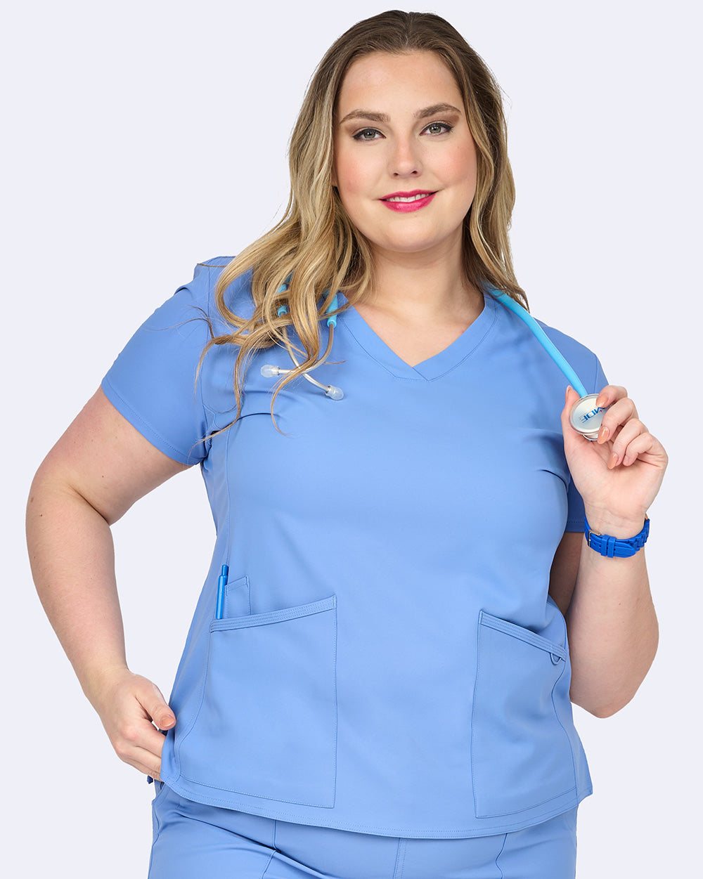 Studio by Zavate Apparel Focus 4- pocket V-neck Top