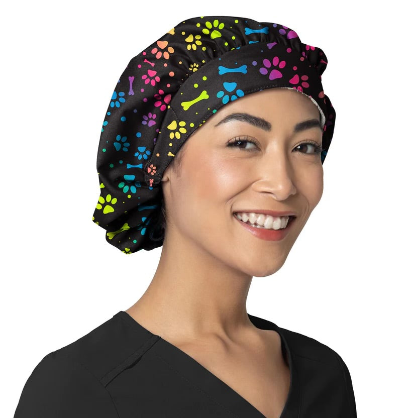 Zoe+Chloe Performance Print Bouffant Scrub Caps