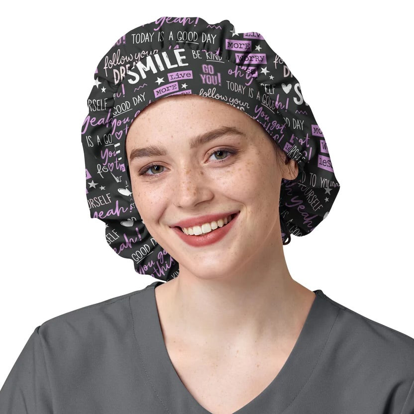 Zoe+Chloe Performance Print Bouffant Scrub Caps