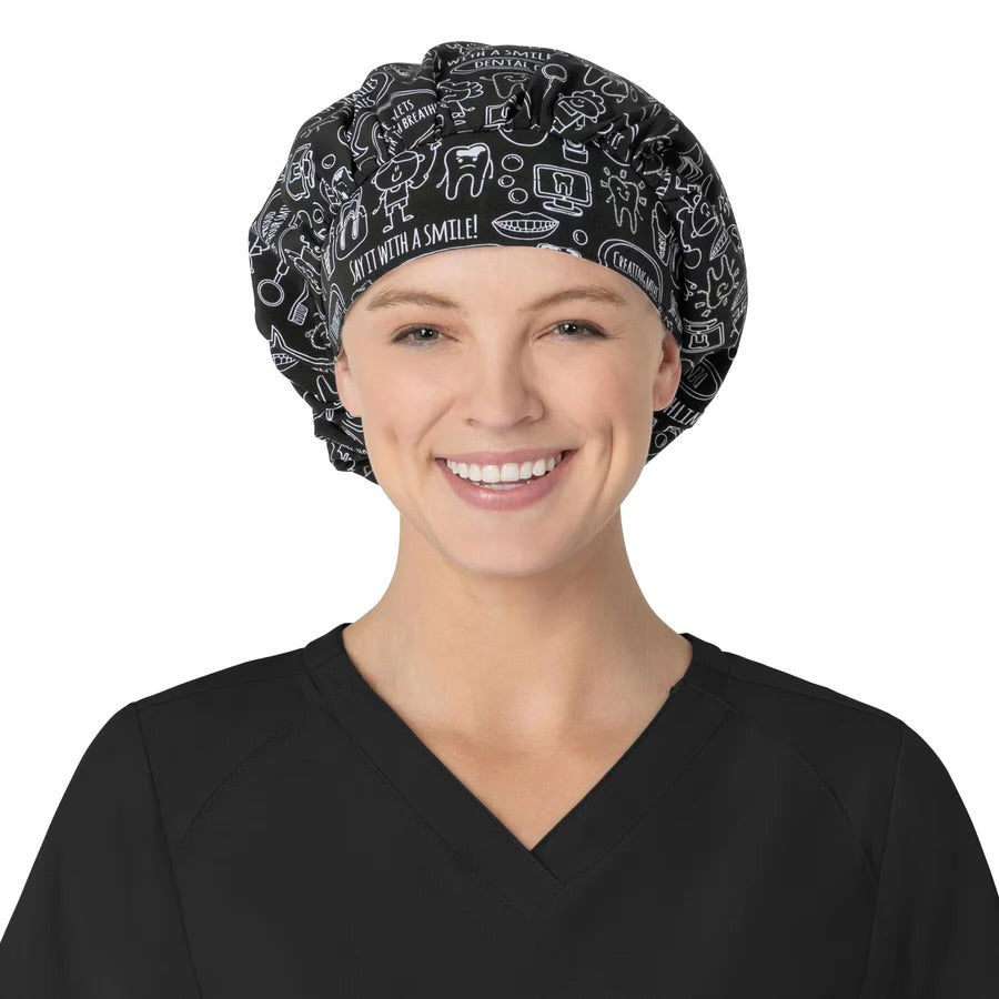 Zoe+Chloe Performance Print Bouffant Scrub Caps