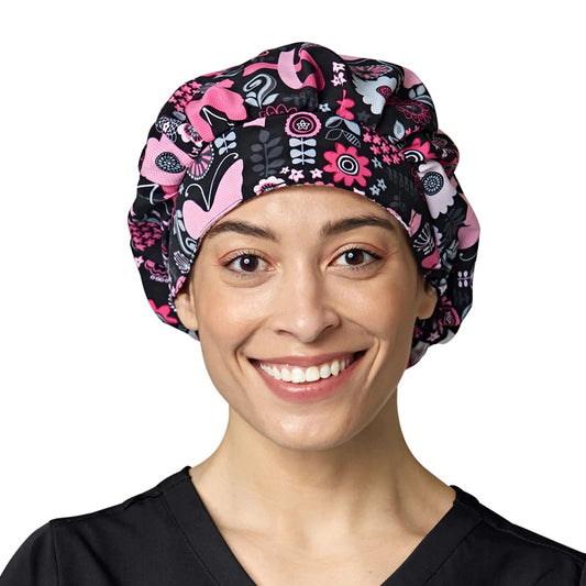 Zoe+Chloe Performance Print Bouffant Scrub Caps