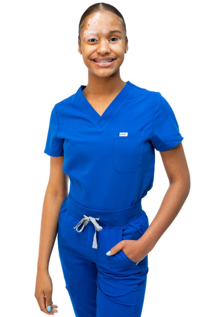 Sunset V-neck Scrub Top by UniqueFit