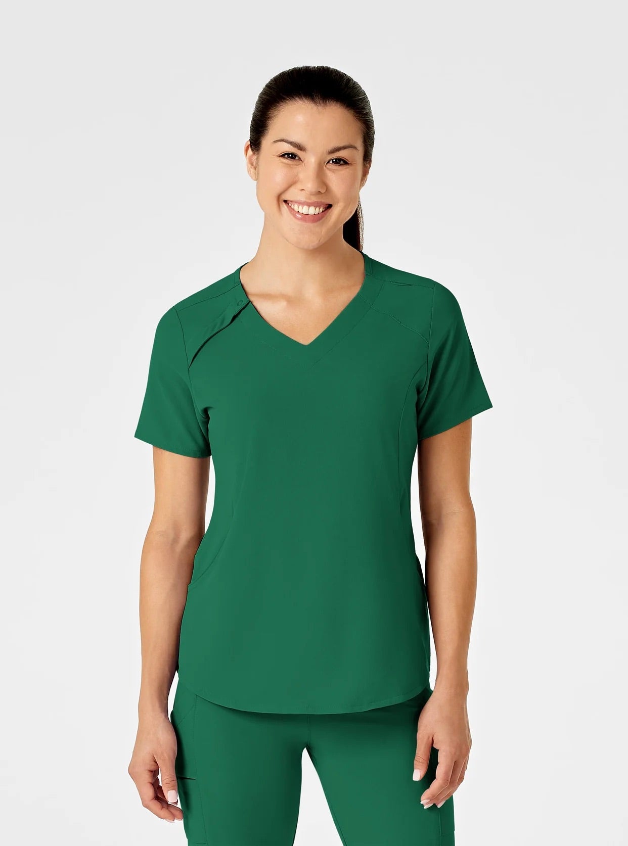 RENEW Women's Zip Accent Scrub Top by WondderWink