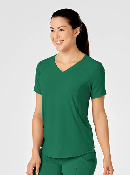 RENEW Women's Zip Accent Scrub Top by WondderWink