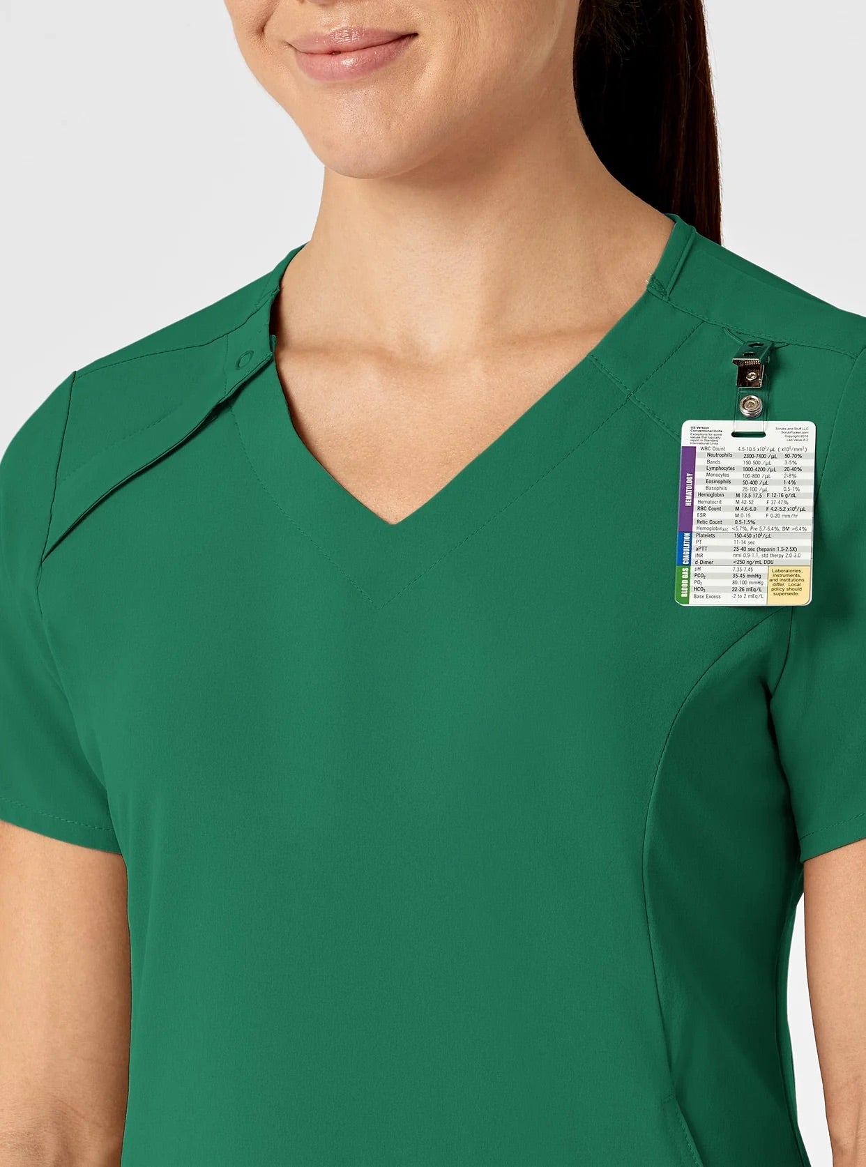 RENEW Women's Zip Accent Scrub Top by WondderWink