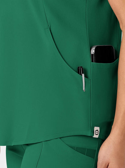 RENEW Women's Zip Accent Scrub Top by WondderWink