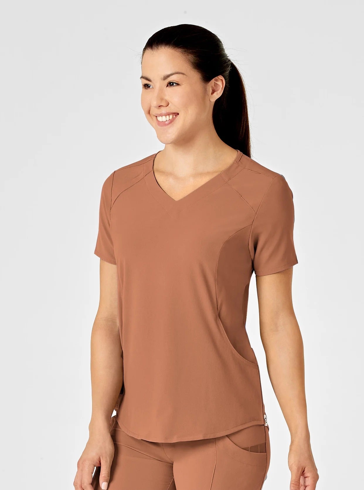 RENEW Women's Zip Accent Scrub Top by WondderWink