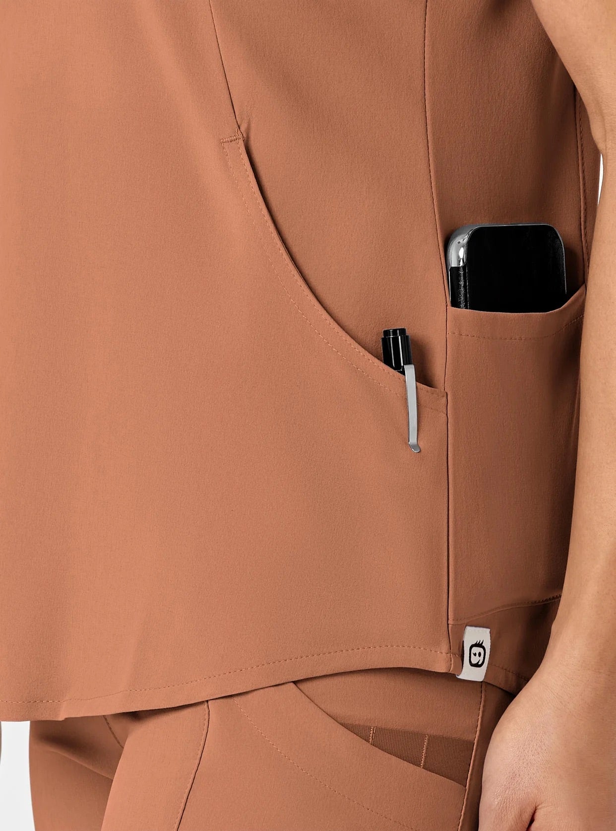 RENEW Women's Zip Accent Scrub Top by WondderWink