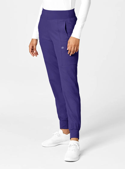 W123 Women's Comfort Waist Cargo Jogger Scrub Pant by WonderWink