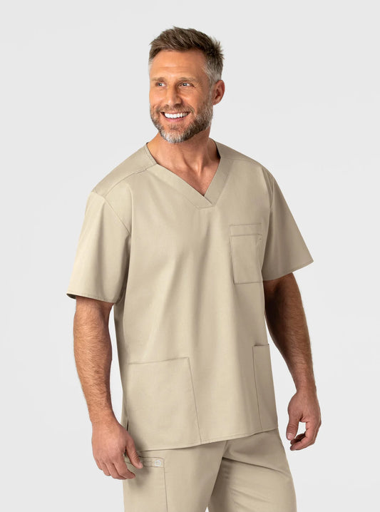 WonderWORK Men's V-Neck Scrub Top