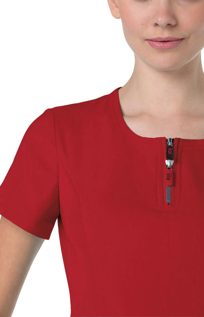 Koi Lite Serenity Women's 4-Pocket Zipper Neck Scrub Top