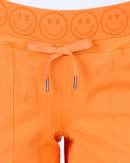 Zavate Ava Therese Women's 6-Pocket STRETCH Smile Face Elastic Waistband Cargo Jogger Scrub Pants