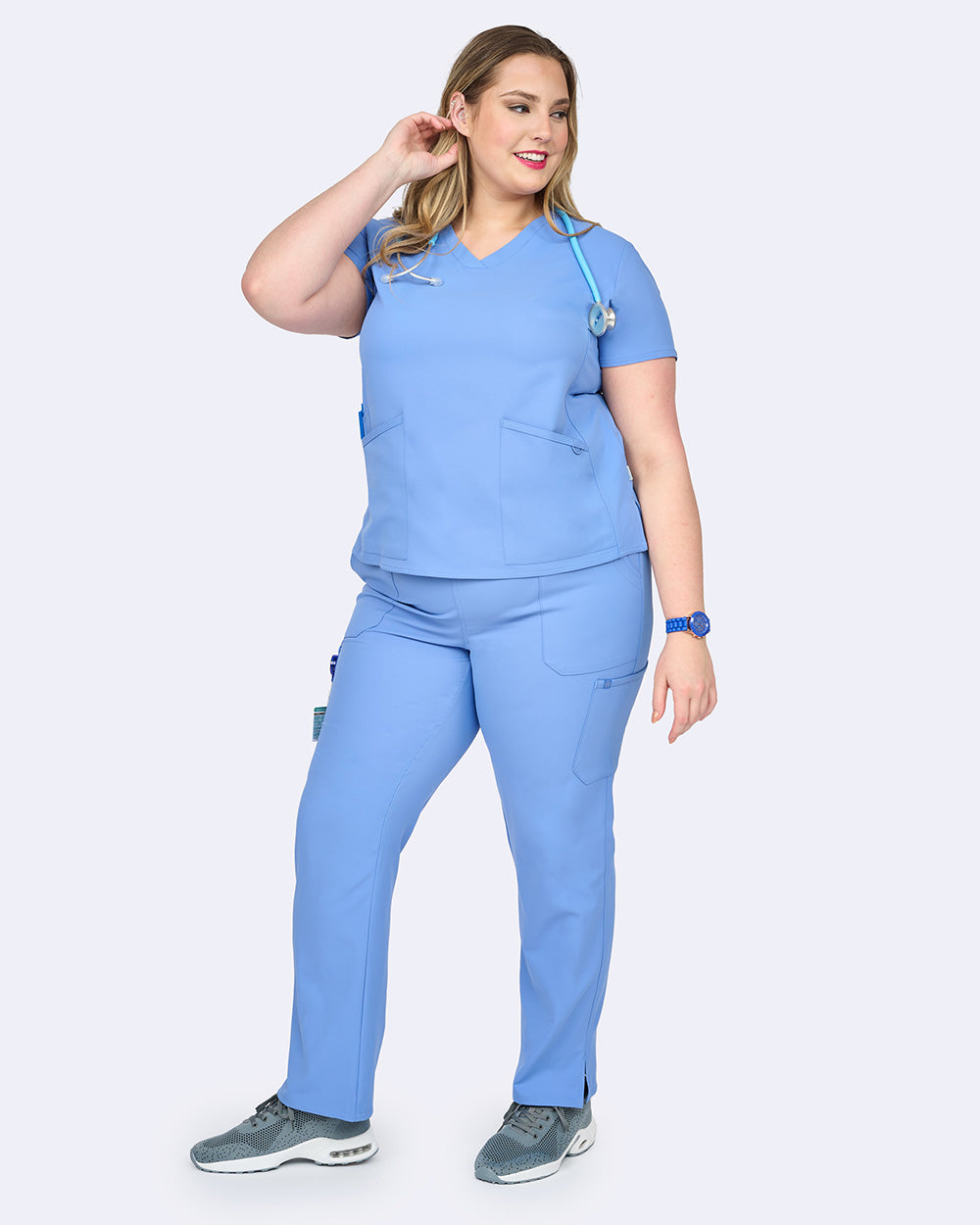 Studio by Zavate Apparel Focus 4- pocket V-neck Top