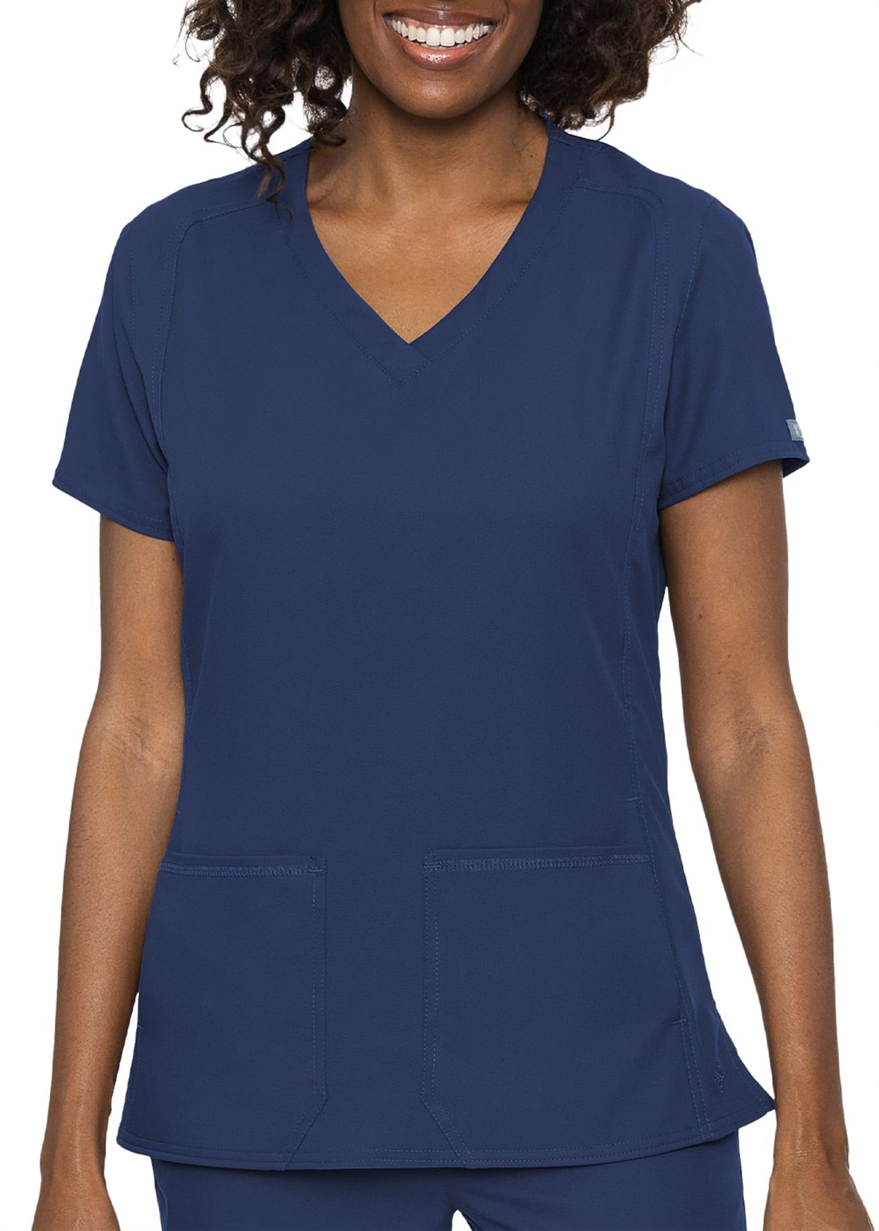 Med Couture Insight Doubled Stitched V-neck Top