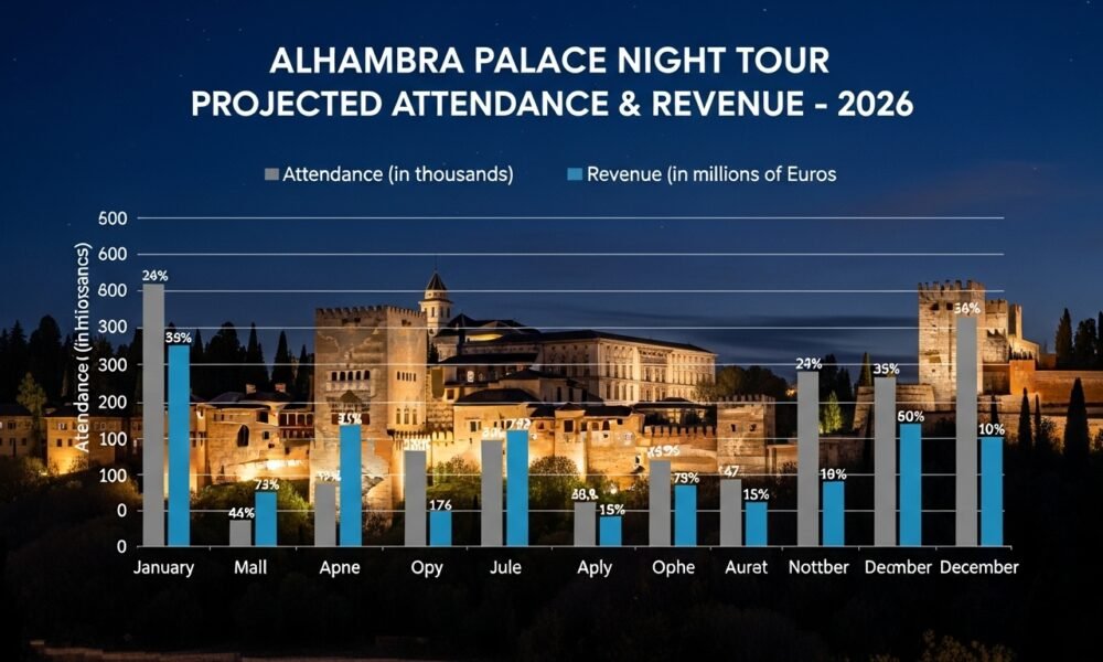 alhambra palace night tour attendance revenue